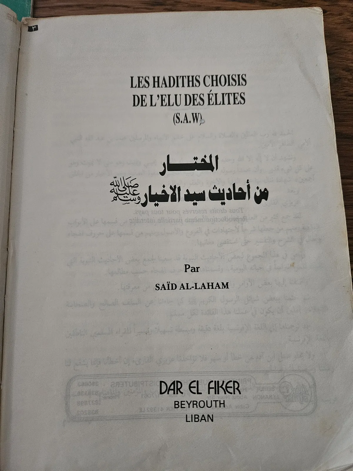 Photo du livre