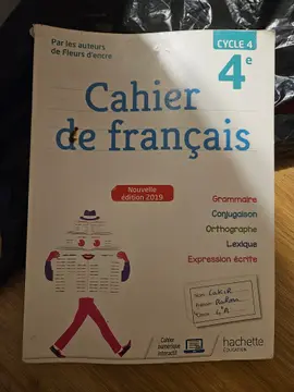 Cahier de français 4e